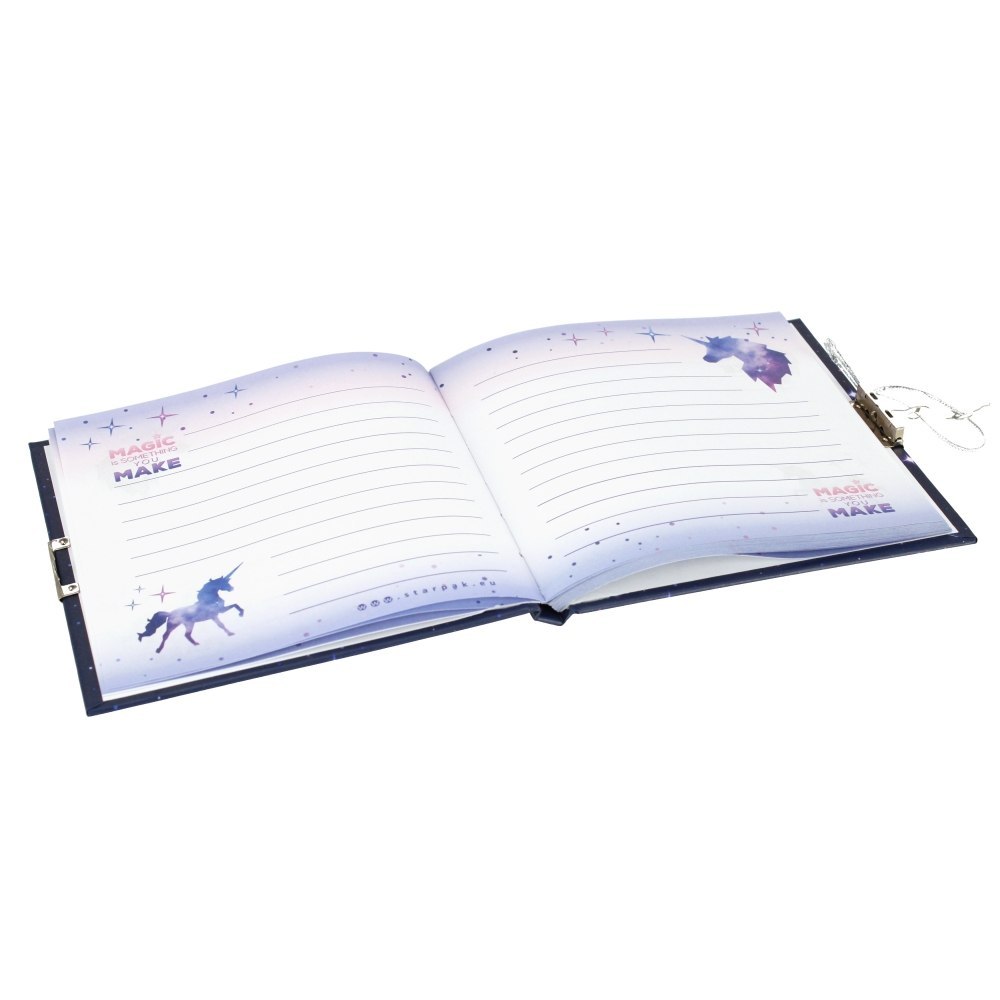 DIARY WITH LOCK UNICORN GALAXY STARPAK 495200